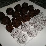 Trufas de chocolate y coco