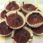 Magdalenas con chocolate caramelizado